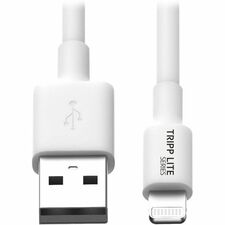USB Cable, Lightning Connector, 3'L, White