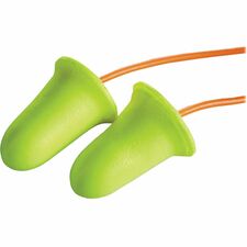 Earplugs, Corded, Soft, 200PR/BX, Yellow
