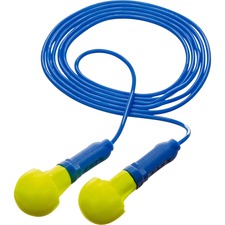 Earplugs, Corded, Push-In, 200PR/BX, Yellow