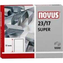 Staples, Novus, Heavy-Duty, 23 Gauge, 17mm, 1000/CT, Gray