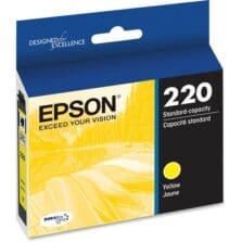 Epson (220) WorkForce WF-2630 2650 2660 DURABrite Ultra Yellow Ink Cartridge (165 Yield)