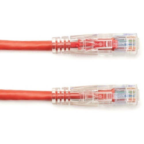 1 ft Category 5e Network Cable for Patch Panel, Wallplate, Network Device - First End: 1 x RJ-45 Network - Male - Second End: 1 x RJ-45 Network - Male - 1 Gbit/s - Patch Cable - Gold Plated Contact - CM - 24 AWG - Red - 1 Each