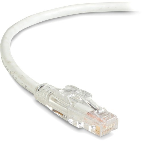 1 ft Category 5e Network Cable for Patch Panel, Wallplate, Network Device - First End: 1 x RJ-45 Network - Male - Second End: 1 x RJ-45 Network - Male - 1 Gbit/s - Patch Cable - Gold Plated Contact - CM - 24 AWG - White - 1 Each