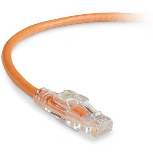 10 ft Category 6 Network Cable for Patch Panel, Wallplate, Network Device - First End: 1 x RJ-45 Network - Male - Second End: 1 x RJ-45 Network - Male - 1 Gbit/s - Patch Cable - Gold Plated Contact - CM - 24 AWG - Orange - 1 Each