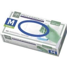 Nitrile Professional Aloetouch Gloves, Medium, 100/BX, GN