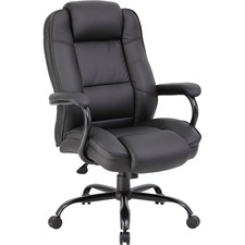 Chair, Executive, HeavyDuty, 400 lb. Cap, Vinyl, BK