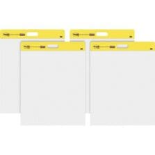 Wall Pad, Self-Stick, Plain, 20 Shts, 20"x23", 4/CT, White