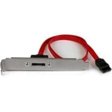 1.50 ft eSATA/SATA Data Transfer Cable for External Hard Drive, Motherboard, SATA Controller, Storage Device, Desktop Computer - First End: 1 x 7-pin SATA 3.0 - Second End: 1 x 7-pin eSATA - 6 Gbit/s - Red - 1 Each