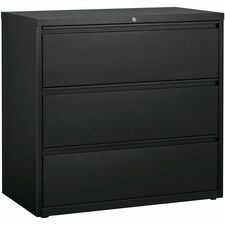 Lateral File, 3-Drawer, 42"x18-5/8"x40-1/4", Charcoal