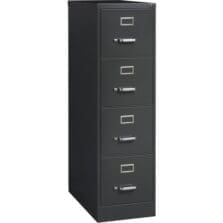 4-Dr Vertical Cabinet, Ltr, 15"x26-1/2"x52", Charcoal