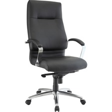 Modern Hi-Back Exec Chair, 27-1/4"x28-3/4"x48-1/2", Black