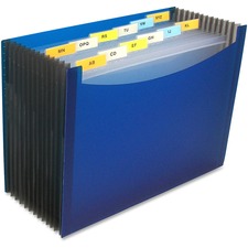Expanding File, 9" Exp, 13-Pckts, 900 Sheet Cap, LTR, 12/EA, Blue