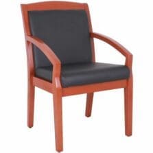 Guest Chair, Wood, 23-1/4"x24-3/8"x35.88", Black/Cherry