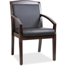 Guest Chair, Wood, 23-1/4"x24-3/8"x35.88", Black/Espresso