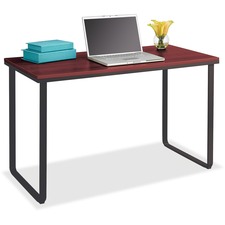 Steel Workstation, 47-1/4"x24"x28-3/4", Cherry/Black