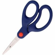 Scissors, Pointed, Bent Handles, 5", Blue