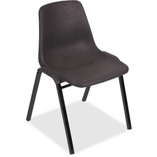 Stack Chairs, Plastic, 19-1/4"x19-1/4"x31", 4/CT, Black