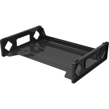 Single Shelf Stacking Legal Tray, Side Load, Black