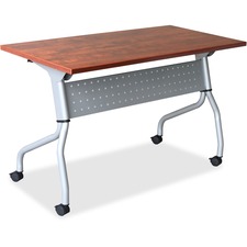 Training Table, 60"x23-3/5"x29-1/2", Cherry/Silver