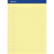 Dble Sheet Pad, Legal Rule, 3-Hole, 100 Sht, 8-1/2"x11-3/4", CY