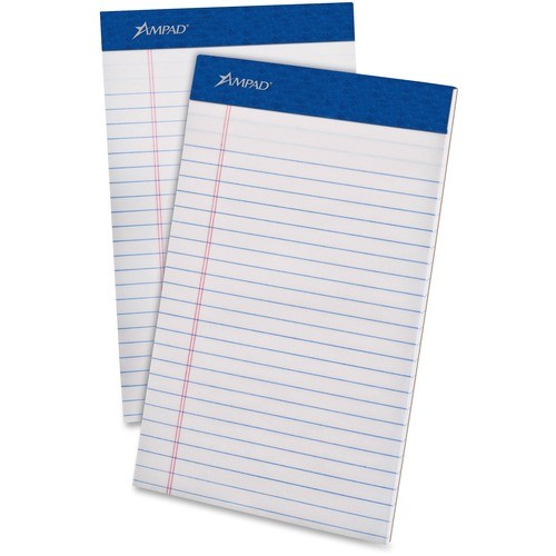 Perforated Writing Pads, Narrow Rule, 50 White 5 X 8 Sheets, Dozen