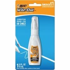 Wite-Out 2 In 1 Correction Fluid, 15ml, White