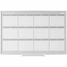 Calendar Board, Dry Erase, 36"x48", 12-Month, White