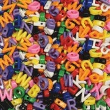 Alphabet Beads, Capital Letters, 288/PK, Assorted