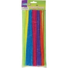 Chenille Stems, 6mm x 12", 100/PK, Neon AST
