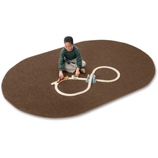 Rug, Anti-static, Nylon, KIDplyBacking, Oval, 6'x9', Mocha