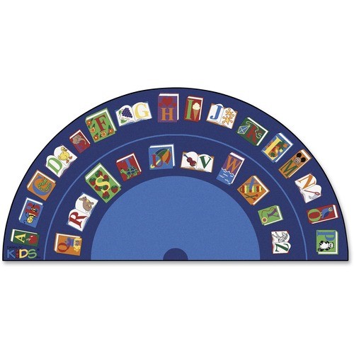 Seating Rug, Read By Book, 6'8"x13'4", SemiCircle, Multi