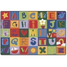 Alphabet Blocks Toddler Rug, 6'x9', Rectangle, Multi