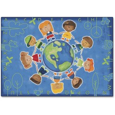 Give The Planet A Hug Rug, 6'x9', Rectangle, Multi