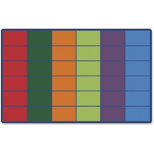 Seating Rug, Colorful Rows, 8'4"x13'4", Seats 36, Multi