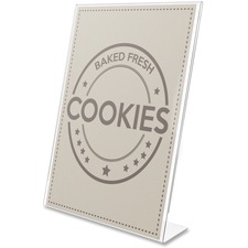 Sign Holder, Anti Glare, Slant, 11"x8.5"x2.5", Clear