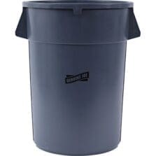 Trash Container, Heavy Duty, 44 Gal, 31.5"x24"x24", Gray