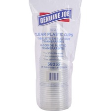 Cups, f/Cold Drinks, Plastic, 10oz, 25/PK, Clear