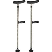 Universal Single Tube Crutch, 2EA/PR, Gray