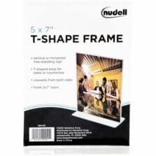 Stand-Up Sign Holder, 5"x7", Plastic, Clear