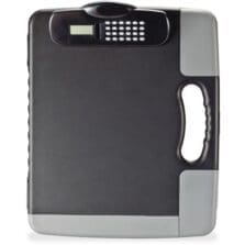 Clipboard Case, w/Calculator, 14.5"x11.75"x1.5", Charcoal Black