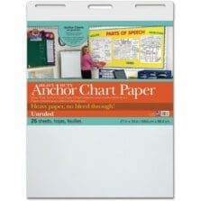 Anchor Chart Paper, Unruled, 24"x34", 25Shts, 4/CT, WE