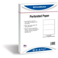 Office Paper, 3-2/3" & 7-1/3" Perf, 8-1/2"x11", 24lb, 500/RM, WE