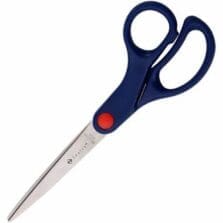 Scissors, Straight, Kids, 7", Comfort Grip, Blue