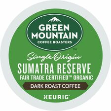 Coffee, Sumatra Reserve, Dark Roast, K-Cup, 24/BX, 4BX/CT