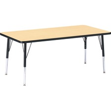 Activity Table, Rectangle, 24"x36"x15"-24", Maple
