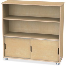 Bookshelf, TrueModern, 2 Shelf, 36"x36"x12", Baltic