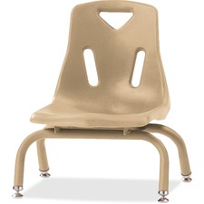 Stacking Chairs, w/Powder-Coat, 8" Seat, 17.5"x15.5"x16.5", CML