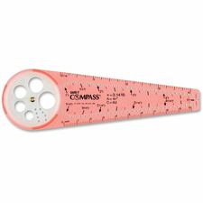 Compass, Plastic, Shatter-resistant, 3.5"x8.9", Orange