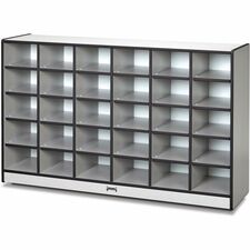 Cubbie Storage Unit, 30 Bin, No Trays, 29-1/2"x48"x15", BK Edge