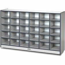 Cubbie Storage Unit, 30 Bin, No Trays, 29-1/2"x48"x15", NY Edge